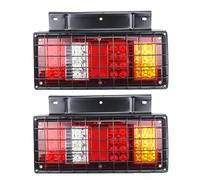 SWOOMEY Feu Stop Arrière LED 32 Diodes 2 Pièces avec Grille Fer pour Camion | Abs Pp Fer, Haute Luminosité, Faible Consommation, Longue Durée, pour Remorque et Camion