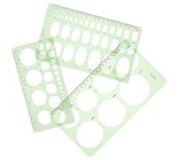 SWOOMEY Gabarits de Dessin en Plastique Géométriques 3pcs Pochoirs Cercles et Ellipses 45° pour Dessin Précis Matériel Sûr Aide pour Étudiants et Designers