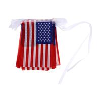 SWOOMEY Guirlande Décorative Polyester Réutilisable 38 Pièces 10 Mètres Fête de L'indépendance de Drapeaux Américains pour Décoration Intérieure et Extérieure