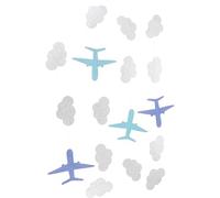 SWOOMEY Guirlande Scintillante Avion et Nuage en Papier Bleu 2,5 M pour Décoration Chambre D'garçon et Filles et Fond de Fête Paillettes Eva