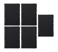 SWOOMEY Intercalaires de Cahier A5 Noir en Papier Onglets Pratiques, Lot de 5 Pièces Faciles à Gérer pour Étudiants en Apprentissage ou Travail