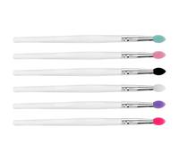 SWOOMEY Kit de Pinceaux à Paupières Silicone Pailleté 6 Pièces Taille Standard Couleurs Variées pour Maquillage Professionnel et Usage Quotidien Couleur Aléatoire Plusieurs styles