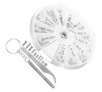 SWOOMEY Kit de Réparation Lunettes Pratique pour Réparer Lunettes de Soleil Vis en Acier Inoxydable Argenté, Grosse Capacité, Tournevis et Pince