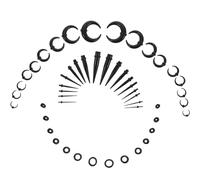 SWOOMEY Kit D'extension D'oreille Confort Peau en Acrylique Noir Bouchons Coniques pour Professionnels et Débutants, pour Stretching D'oreille 3-12 Mm