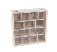 SWOOMEY Labyrinthe en Bois avec Effet Exercice et Molaire pour Hamster et Souris Tunnel Beige Adorable pour Cage Plus Grosse ou Boîte de Tri