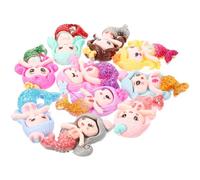 SWOOMEY Lot de 10 Breloques en Résine Sirène Délicates pour Accessoires de Coiffure et Décoration de Coque de Téléphone Diy, pour Fête à Thème et Exercice Manuel