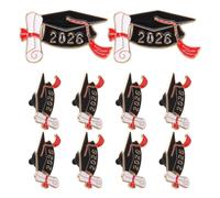 SWOOMEY Lot de 10 épinglettes de remise de diplômes : badges métalliques émaillés pour l'école - Accessoires commémoratifs pour les diplômés de 2026, décorations pour casquettes,