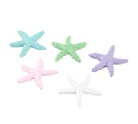 SWOOMEY Lot de 10 Étoiles de Mer en Résine pour Aquarium, Décoration Réaliste, Sûre et Naturelle, Ornement Coloré pour Aquariophilie et Espace Garçon et Filles Couleur Couleur Aléatoire