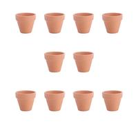 SWOOMEY Lot de 10 Pots en Terre Cuite Rouge Trous de Drainage, Mini Pots de Fleurs pour Succulentes et Cactus, pour Artisanat et Décoration