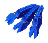 SWOOMEY Lot de 100 Épingles avec Ruban Satin Bleu et Attaches de Sécurité en Métal pour Projets DIY et Fêtes, Usage Polyvalent et Facile