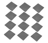 SWOOMEY Lot de 12 Filtres à Poussière en Maille PVC Noire pour Ventilateur Ordinateur, Réutilisables et Faciles à Nettoyer, Accessoires PC pour Sandales Femme