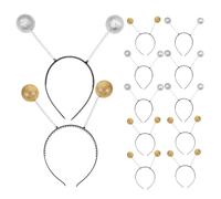 SWOOMEY Lot de 12 serre-têtes antennes accessoires de déguisement abeille/escargot/fourmi/insecte avec pompon flexible - Accessoires pour cheveux sur le thème des extraterrestres, parfaits pour