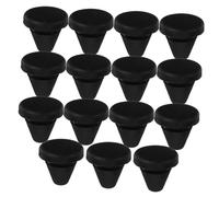 SWOOMEY Lot de 15 Bouchons en Silicone Noir Universels pour Pieds de Four Micro-ondes, Absorption des Vibrations et Étanchéité Cuisine