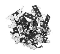 SWOOMEY Lot de 15 Plaques de Connexion à Déverrouillage par Pression pour Haut-parleur Stéréo, Bornier à 4 Positions en Métal et Plastique, Pince à Ressort pour Réparation Audio