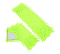 SWOOMEY Lot De 2 Chiffons De Nettoyage Verts pour Serpillière Plate, Microfibre Absorbante, Remplacement Pratique sans Contact, Accessoires Maison pour Sols, Fenêtres Et Coins