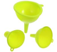 SWOOMEY Lot de 3 Entonnoirs Cuisine en Silicone Vert, Multi-usages et Faciles à Nettoyer, Tailles Variées pour Transfert de Liquides et Petits Objets