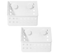 SWOOMEY Mangeoire Robuste à Lapins en Plastique Blanc, Support Fixe pour Cage D’Animaux, 2 Pièces, Maintien Propre du Foin pour Lapin et Chinchilla en Cage