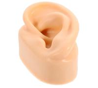 SWOOMEY Modèle d'oreille Artificielle en Silicone Beige Réaliste, Oreille Gauche Délicate et Réutilisable pour Farces et Apprentissage de L'anatomie