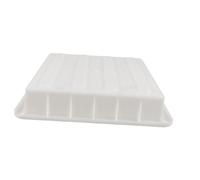 SWOOMEY Moule Motifs Tactiles Réguliers en Plastique Blanc Rectangulaire Surface Antidérapante pour Pavage de Trottoirs Urbains pour Projets Paysagers et Piétons Malvoyants