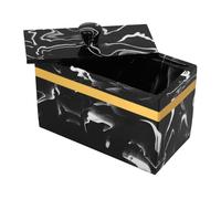 SWOOMEY Organisateur De Salle De Bain Marbre avec Couvercle Boîte De Rangement pour Cotons Coton-tiges Et -Dents Élégance Minimaliste pour Décoration Contemporaine