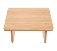 SWOOMEY Petit Marche Pied en Bois Beige Confortable et Léger, Tabouret Minimaliste pour Support de Pied sous Bureau, pour Bureau ou Maison