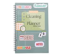 SWOOMEY Planificateur de Nettoyage, Carnet de Nettoyage, Papier, Vert Clair, Mise en Page Interactive, Couverture Complète, Maison Travail, Adultes et Adolescents