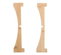 SWOOMEY Plateau de Pot de Fleurs Soucoupe pour Plantes en Pot en Bois Beige, Forme Croisée à 4 Pieds, Détachable, Drainage sans Salissure, pour Fleurs et Succulentes, Jardin Extérieur