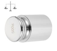 SWOOMEY Poids D'étalonnage 500g en Acier Argenté Bord Lisse, Poids de Calibration de Précision pour Balances Numériques, pour Laboratoire et Enseignement