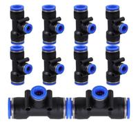 SWOOMEY Pom et Acier Inoxydable pour Système D'irrigation de Jardin Facile à Connecter Kit de 10 Raccords Connecteurs de Tuyau 12mm à 8mm pour Arrosage Automatique