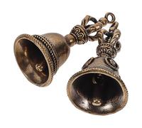 SWOOMEY Porte-clés Breloques de Clochette en Métal Marron Vintage Style Chinois, 2 Pièces, Décoration Suspendue Élégante et Classique