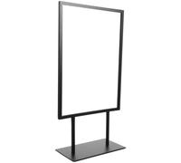 SWOOMEY Présentoir de Comptoir en Acier Inoxydable Noir Double Face, Base Renforcée Antichute pour Affichage Professionnel en Boutique de Boulangerie