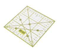 SWOOMEY Règle Carrée Patchwork 15X15 CM Quadrillage Visible Noir et Vert sur Acrylique Épais Outil de Couture pour Traçage et Découpe Précise de Tissu pour Travaux Manuels et Couture DIY