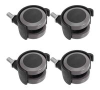 SWOOMEY Roulettes Remplacement Robuste Lot de 4 pour Chaise de Bureau Silencieuses en PU Douille M8 X 15 mm Pivotantes à 360 Degrés pour Mobilier