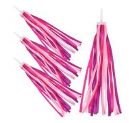 SWOOMEY Rubans de Guidon pour Vélo Garçon et Filles Pompons Colorés, 4 Pièces, Polyester Léger, Installation Facile pour Décoration Extérieure Amusante