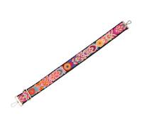 SWOOMEY Sangle de Remplacement pour Paquet à Main Broderie de Fleur Unique, Réglable en Polyester Noir, Style Rétro Élégant, Usage Crossbody Lors de Diverses Occasions