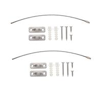 SWOOMEY Sangles de Sécurité Protection Anti-basculement Ensemble de 2 en Acier Inoxydable Stabilité Optimale et Sécurité pour Meubles Tv et Placard pour Garçon et Filles à Domicile