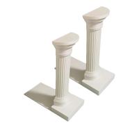 SWOOMEY Serrage-Livres Décoratif et Robuste Blanc en Pla 2 Pièces Pilier Romain Surface Antidérapante pour Bureau et Bibliothèque à Domicile