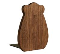 SWOOMEY Serrage-Livres en Bois Support en Fer, Toucher Fin et Ponçage Lisse, Design Simple pour Décoration Bibliothèque et Bureau