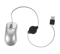 SWOOMEY Souris Optique Filaire Rétractable Compacte Et Ergonomique Mini Souris Portable USB Plug and Play Compatible Portable Design Confortable pour Deux Mains