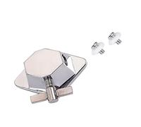 SWOOMEY Support de Tom Basse Accessoire Batterie en Métal Argenté, Plaque Métallique Robuste, Facile à Utiliser et Transporter pour Installation Tom Drum Set