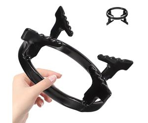 SWOOMEY Support pour Casseroles Noir en Métal Surface Lisse et Design Spécial, Support pour Brûleur à Gaz Adapté aux Pots et Maniques à Lait Cuisine
