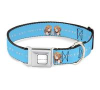 Sword Art Online Collier pour Chien avec Boucle de Ceinture de sécurité en métal Motif Asuna Bande dessinée et Logo Bleu 28 à 41,5 cm 2,5 cm de Large