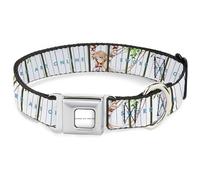 Sword Art Online Collier pour Chien avec Boucle de Ceinture de sécurité en métal Motif Cage Asuna et Logo Blanc 28 à 41,5 cm 2,5 cm