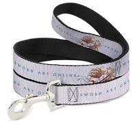 Sword Art Online Laisse pour animal domestique avec logo et pose légère Rose 1,8 m de long 2,5 cm de large