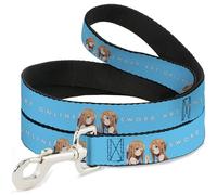 Sword Art Online Laisse pour Animal Domestique Motif Bande dessinée Asuna Bleu 1,2 m de Long 1,3 cm de Large