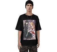 Sword Art Online Men's Fashion Combed Cotton Short Sleeve T-Shirt T-Shirts à Manches Courtes(Medium)