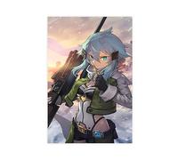 Sword Art Online - Poster sur toile Sinon pour décoration de chambre à coucher, paysage sportif, bureau, chambre, cadeau, poster sur toile, décoration murale pour salon, chambre à coucher, sans cadre,