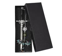Sword Dragon Signets,Marque-page Dragon Épée,Marque Page Metal avec Pendentif Sworddragon,Marque Pages Metal Gravé,Cadeau pour Les Amateurs de Livres,Rat de Bibliothèque,Lecteur