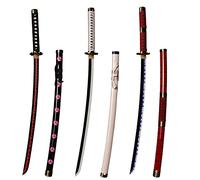 Sword Valley Roronoa Zoro épée en Bois 104 cm, épée Cosplay Anime -Ensemble de 3 pièces(Kitetsu/Shisui/Wado Ichimonji)