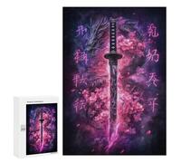 Sword with Dragon and Flowers Puzzle 1000 Pièces Educa Jouet en Bois Cadeau Unique Décoration Intérieure Jeu Éducatif Challenge Toy Adultes Et Enfants À Partir De 14 Ans 300 PCS